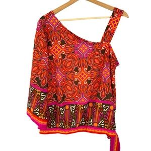 Chico’s Zanzibar Chic One Shoulder Top Size 0